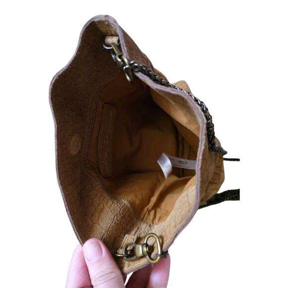 Free People 100% Cow leather The Nicolette Suede Crossbody chain strap - Picture 4 of 5